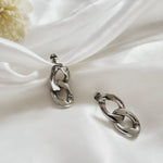 chunky earrings, thick gold hoop, gold hoop earrings, chunky gold hoop, hypoallergenic hoops, gold hoop earring, chunky hoops, small hoop earring, helloluxyjewelry, hoop earrings, croissant earrings, croissant hoops, gold filled hoops, twisted curved hoop, cuban rings, bold earrings, 18k gold earrings, water resistant earrings, silver cuban drop earrings, silver cuban earrings