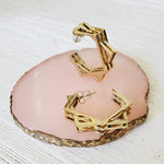 dainty hoops, dainty earrings, circular earrings, 18k gold earrings, bold earrings, vintage earrings, thick gold hoop, gold hoop earrings, chunky gold hoop, hypoallergenic hoops, gold hoop earring, chunky hoops, small hoop earring, Hello luxy jewelry, hoop earrings, croissant earrings, croissant hoops, gold filled hoops, bold earrings, pentagon earrings, star earrings