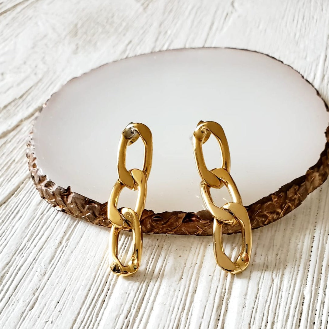 long gold earrings, circular earrings, 18k gold earrings, bold earrings, vintage earrings, thick gold hoop, gold hoop earrings, chunky gold hoop, hypoallergenic hoops, gold hoop earring, chunky hoops, small hoop earring, Hello luxy jewelry, hoop earrings, croissant earrings, croissant hoops, gold filled hoops, cuban earrings