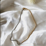 Double tone Necklace, 18k Gold Plated Necklace, Gold and Silver Herringbone Necklace, Herringbone gold Necklace, Herringbone Silver Necklace, Hello Luxy Jewelry, Ellie Vail Jewelry, The Views and Co Jewelry, Hey Harper Jewelry, Water Resistant Necklace, Water Resistant Jewelry, Tarnish Free Jewelry, Gift for wife, Jewelry for her, Sister Necklace, Christmas Jewelry Gift, Jewelry Gift Guide