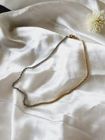 Double tone Necklace, 18k Gold Plated Necklace, Gold and Silver Herringbone Necklace, Herringbone gold Necklace, Herringbone Silver Necklace, Hello Luxy Jewelry, Ellie Vail Jewelry, The Views and Co Jewelry, Hey Harper Jewelry, Water Resistant Necklace, Water Resistant Jewelry, Tarnish Free Jewelry, Gift for wife, Jewelry for her, Sister Necklace, Christmas Jewelry Gift, Jewelry Gift Guide