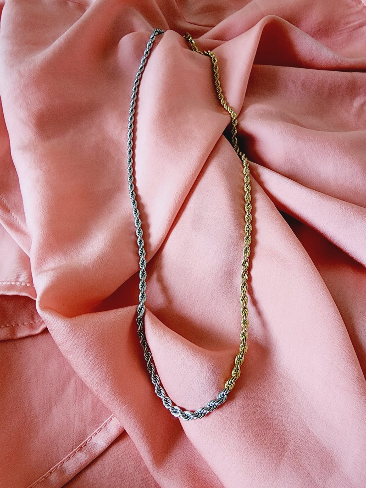 Double tone Necklace, 18k Gold Plated Necklace, Gold and Silver Herringbone Necklace, Herringbone gold Necklace, Herringbone Silver Necklace, Hello Luxy Jewelry, Ellie Vail Jewelry, The Views and Co Jewelry, Hey Harper Jewelry, Water Resistant Necklace, Water Resistant Jewelry, Tarnish Free Jewelry, Gift for wife, Jewelry for her, Sister Necklace, Christmas Jewelry Gift, Jewelry Gift Guide