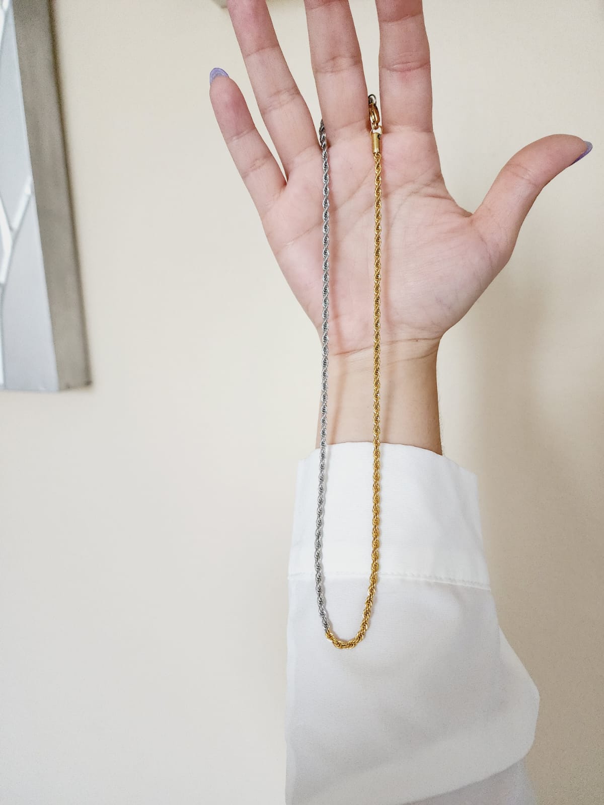 Double tone Necklace, 18k Gold Plated Necklace, Gold and Silver Herringbone Necklace, Herringbone gold Necklace, Herringbone Silver Necklace, Hello Luxy Jewelry, Ellie Vail Jewelry, The Views and Co Jewelry, Hey Harper Jewelry, Water Resistant Necklace, Water Resistant Jewelry, Tarnish Free Jewelry, Gift for wife, Jewelry for her, Sister Necklace, Christmas Jewelry Gift, Jewelry Gift Guide