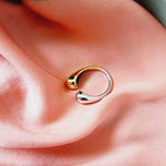 Water Resistant Jewelry, Water Resistant ring, sweat resistant jewelry, water resistance jewelry, Vintage Rings, double tone ring, double tone bold ring, double tone chunky ring,  Vintage Modern Rings, tarnish free jewelry, Delicate double tone ring, Classy double tone ring, 18k double tone ring, Gold and silver Ring, Gold Plated Jewelry, Gift For Her, Fine Jewelry, minimalist jewelry, minimalist ring, bold rings, bold jewelry