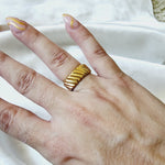 wide chunky ring, Water Resistant classy rings, Water Resistant simple rings, sweat resistant jewelry, water resistant minimalist jewelry, minimalist rings, promise gold rings, waterproof rings, stainless steel rings, 18k gold plated simple rings, 18k gold plated classy rings, 18k gold filled rings, 18k gold filled classy rings, gold vintage rings, tarnish free rings, stackable rings, gold stackable rings, tarnish free jewelry, dainty abstract rings, dainty chunky rings, Sunburst Circular ring