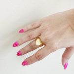 heart ring, chunky heart ring, promise ring, bold heart ring, valentine gift, jewelry gift for valentines, love ring, love jewelry, gift for wife, gift for friend, friendship gifts, self love ring, amor propio anillo, anillo de corazon, waterproof ring, waterproof jewelry, timeless jewelry, timeless ring, gift for girlfriend, soulmate ring, elegant ring, classy ring, dainty ring, everyday ring, must have ring, must have jewelry