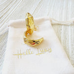 Abstract Midi Vintage hoops, half moon Vintage hoops, hypoallergenic earrings, Dainty Gold Vintage studs, 18k gold plated earrings, Waterproof earrings, Silver and gold, Durable earrings, Elegant earrings, Timeless design, aesthetic earrings, timeless earrings, Fashion accessories, Stylish jewelry, stylish earrings, Versatile jewelry, Special occasion jewelry, Everyday earrings, Premium quality studs, Affordable luxury, Hypoallergenic earrings waterproof earrings, water resistant earrings, gold studs