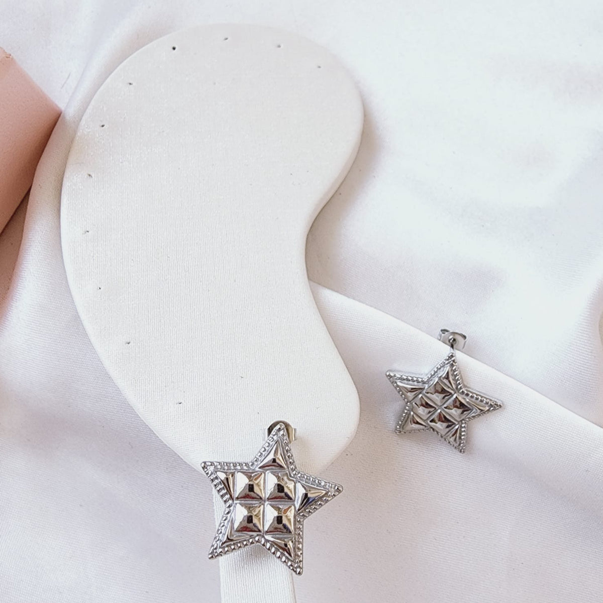 hypoallergenic earrings, Star studs, 18k gold plated earrings, Waterproof earrings, Silver and gold, Durable earrings, Elegant earrings, Timeless design, aesthetic earrings, timeless earrings, Fashion accessories, Stylish jewelry, stylish earrings, Versatile jewelry,  Special occasion jewelry, Everyday earrings, Premium quality studs, Affordable luxury Hypoallergenic earrings waterproof earrings, water resistant earrings, silver studs, gold studs