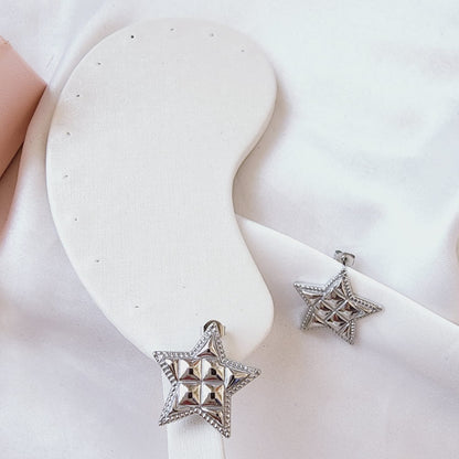 hypoallergenic earrings, Star studs, 18k gold plated earrings, Waterproof earrings, Silver and gold, Durable earrings, Elegant earrings, Timeless design, aesthetic earrings, timeless earrings, Fashion accessories, Stylish jewelry, stylish earrings, Versatile jewelry,  Special occasion jewelry, Everyday earrings, Premium quality studs, Affordable luxury Hypoallergenic earrings waterproof earrings, water resistant earrings, silver studs, gold studs