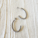 hypoallergenic earrings, twisted earrings, C shape twisted earrings, twisted hoops, waterproof earrings, water resistant earrings, twisted earrings gold, spiral twist earrings,  double twist earrings, double twist hoop earrings, tiny twist earrings,  twist stud earrings, small twisted gold hoop earrings,  twisted gold hoops 14k, Croissant Earrings Waterproof 