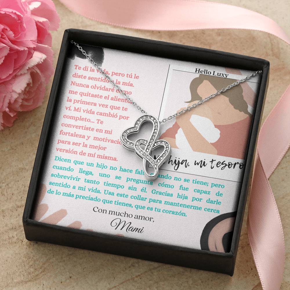 Para mi hija - Corazones enlazados Necklace