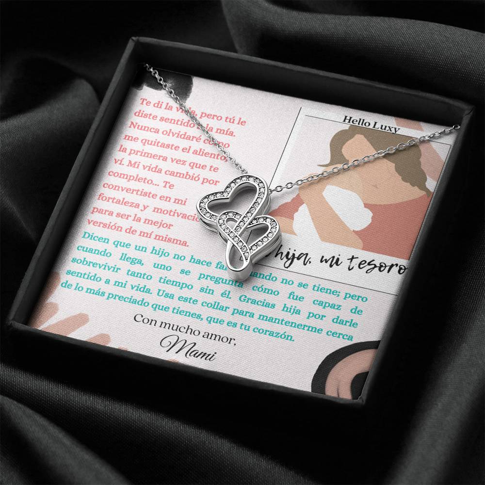Para mi hija - Corazones enlazados Necklace