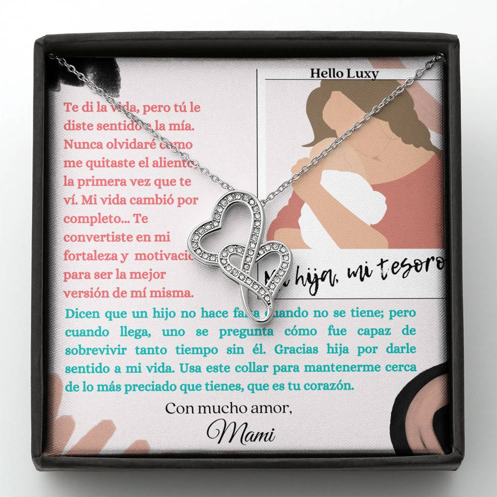 Para mi hija - Corazones enlazados Necklace