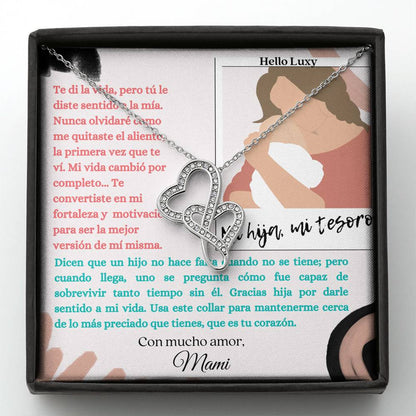 Para mi hija - Corazones enlazados Necklace