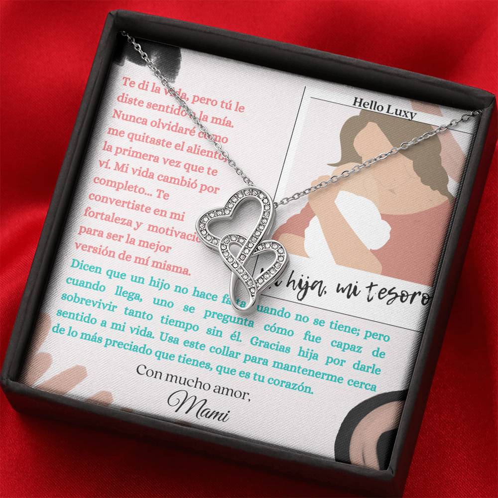 Para mi hija - Corazones enlazados Necklace