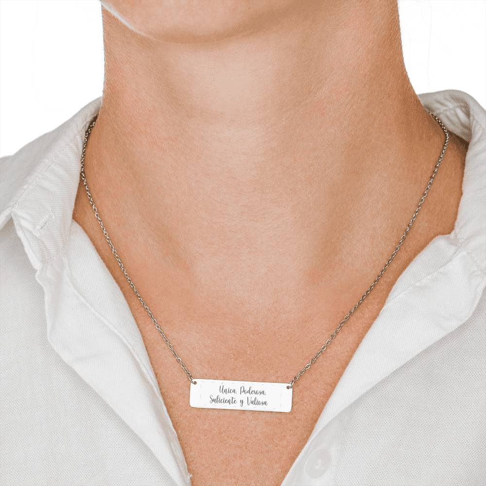 Unica, Poderosa, Suficiente y Valiosa Necklace