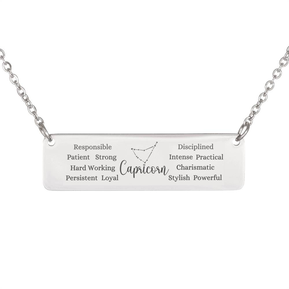 Gift for Capricorn Personalized Necklace