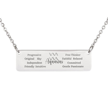 Gift for Aquarius Zodiac Necklace
