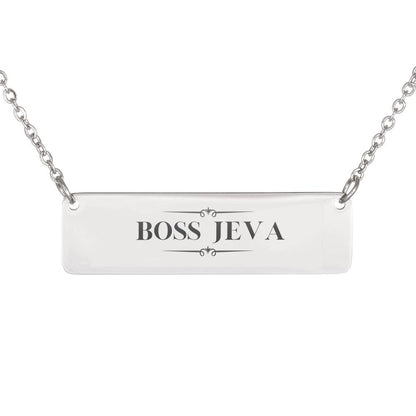 Boss Gift - Boss Jeva Necklace| Personalized Bar Necklace