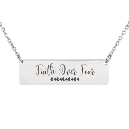 Faith Over Fear Necklace - Inspirational Gift