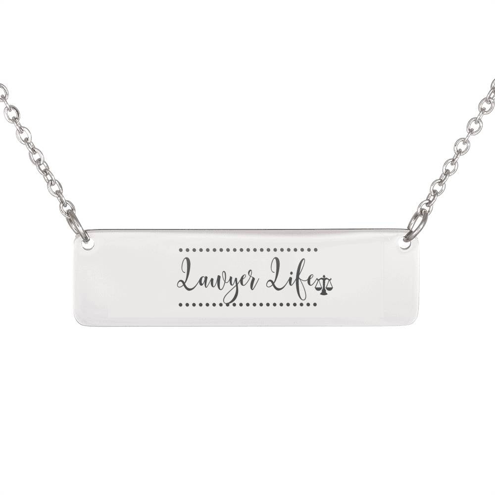 Gift for Lawyer - Lawyer Life Necklace