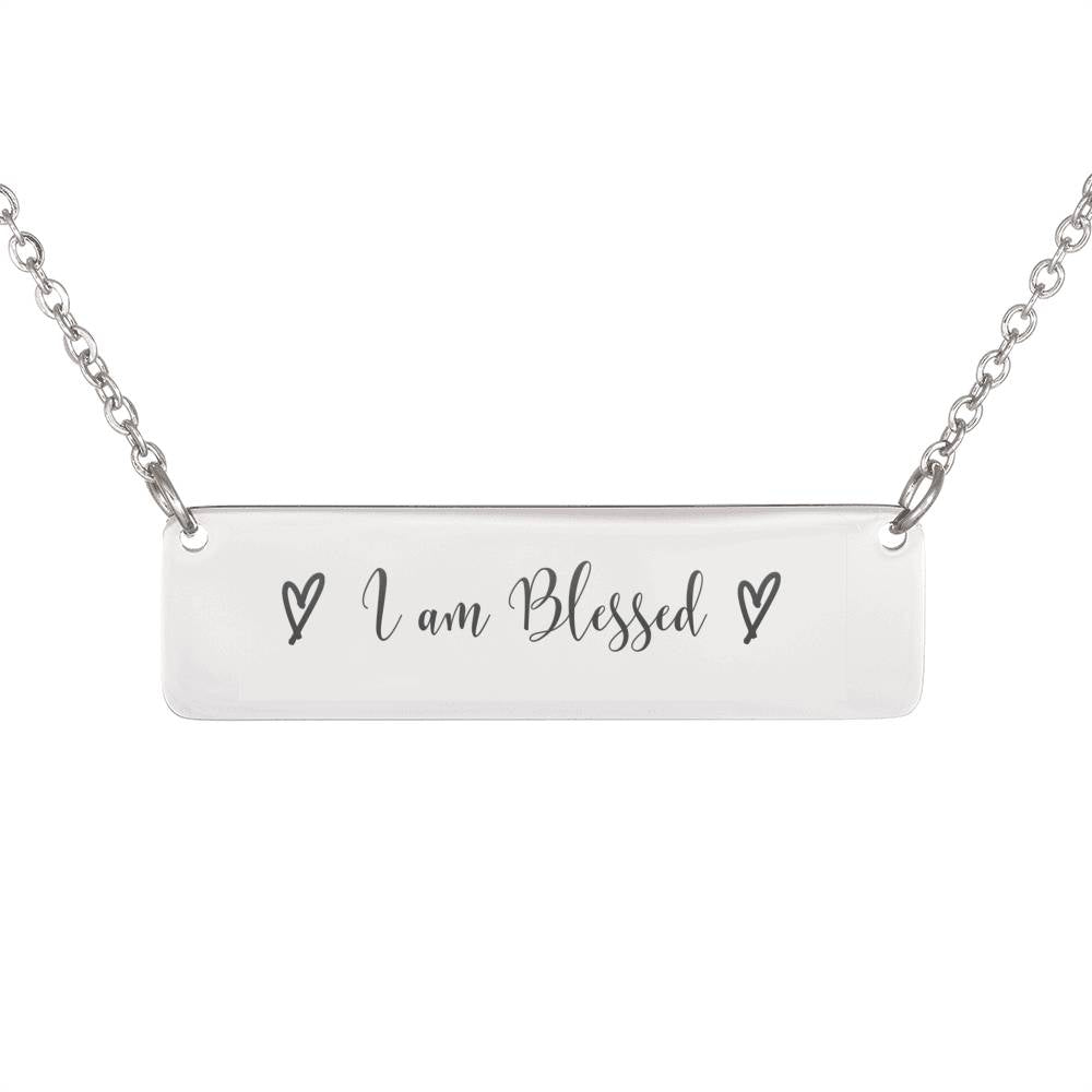 Inspirational Gift - I am Blessed Necklace