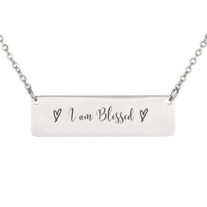 Inspirational Gift - I am Blessed Necklace