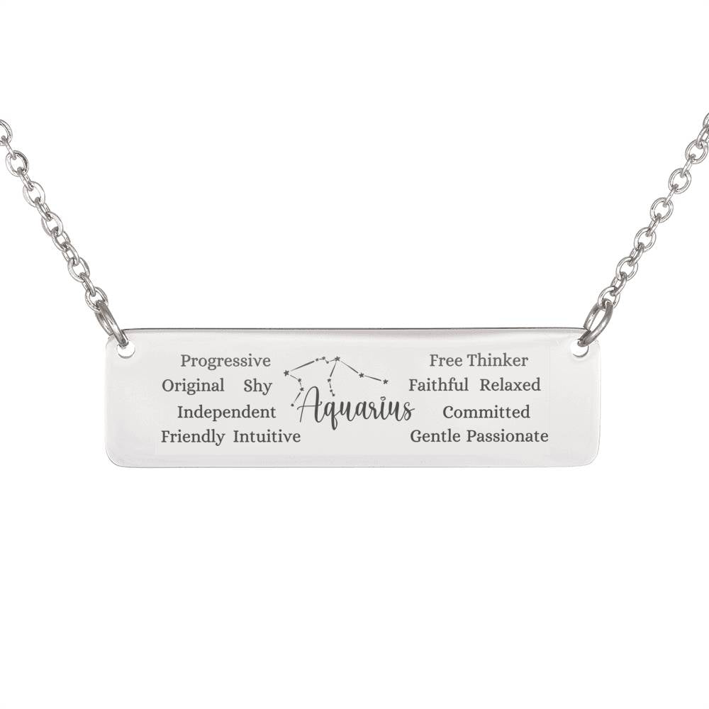 Gift for Aquarius Personalized Necklace