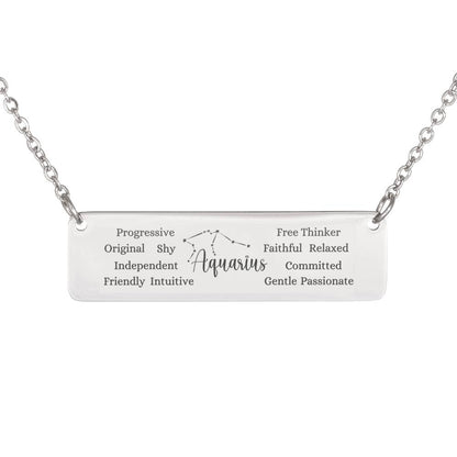 Gift for Aquarius Personalized Necklace