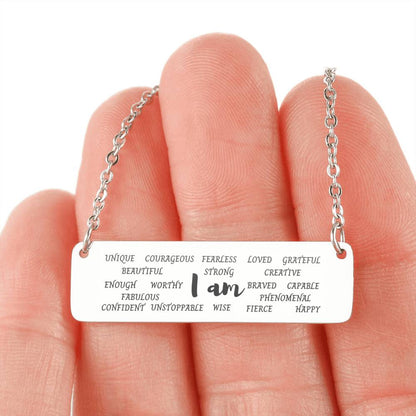 Positive Gift - I am Positive Quotes Necklace