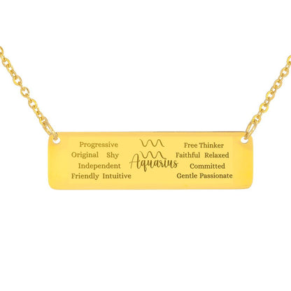 Gift for Aquarius Zodiac Necklace