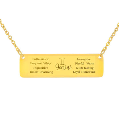 Gift for Gemini Personalized Necklace