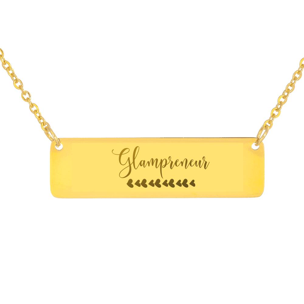 Gift to Glampreneur - Horizontal Personalize Necklace