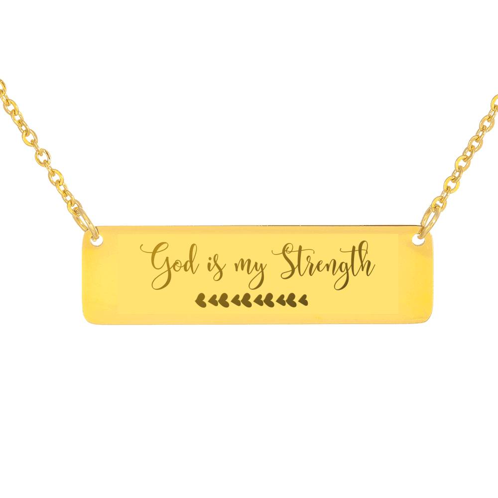 Christian Gift - God is My Strength Necklace