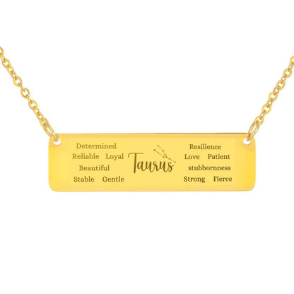 Gift for Taurus - Taurus Necklace