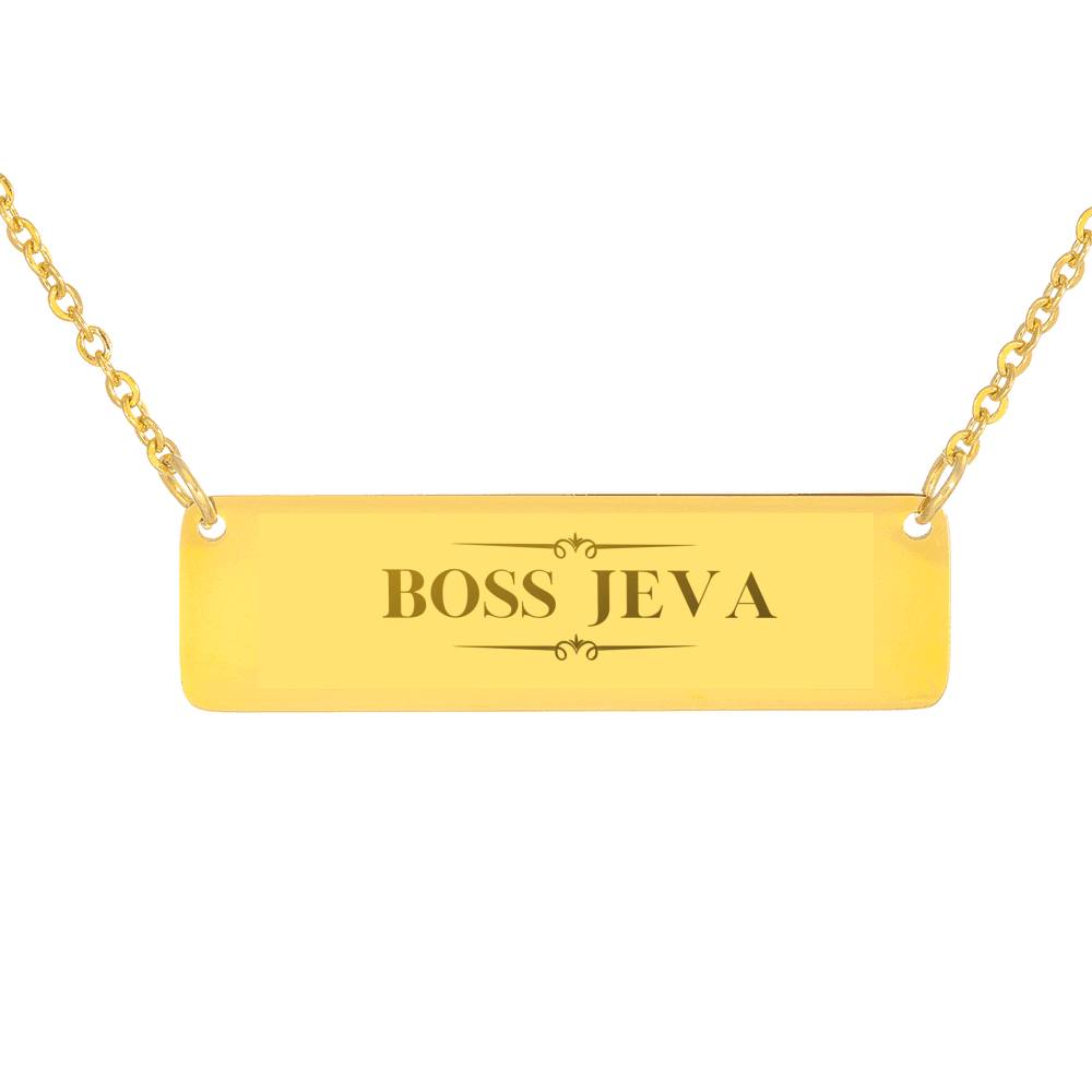 Boss Gift - Boss Jeva Necklace| Personalized Bar Necklace