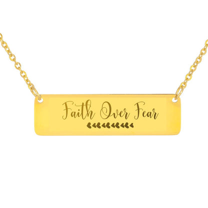 Faith Over Fear Necklace - Inspirational Gift